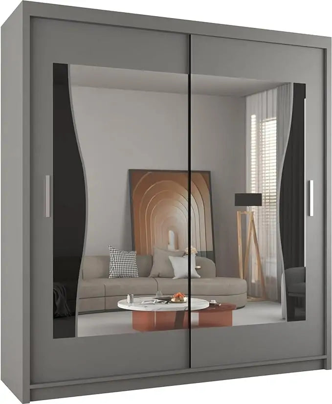 Batumi Wardrobe - Black, White, Grey, Oak - 120cm, 150cm, 180cm, 203cm