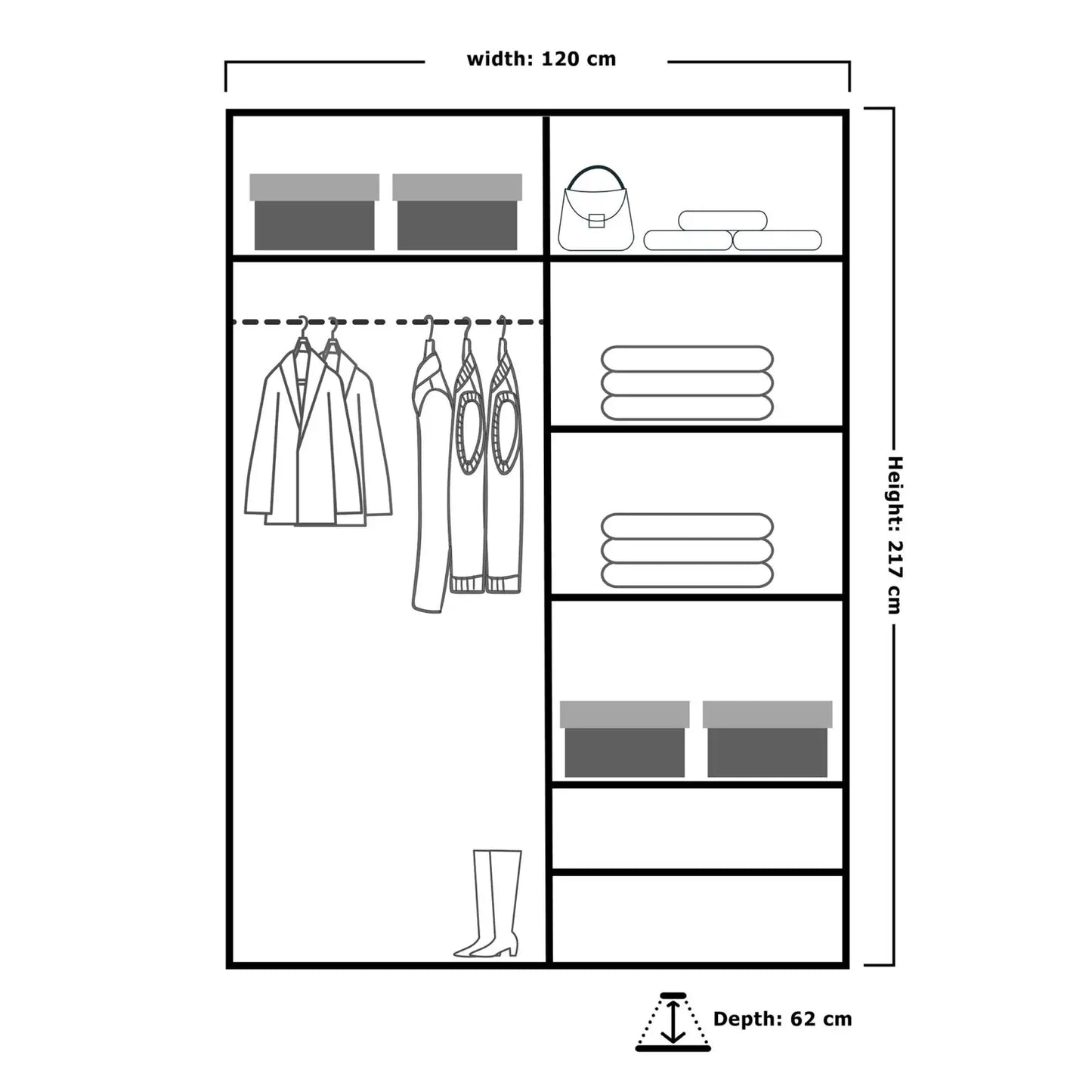 Vikas New High Gloss sliding door Wardrobe