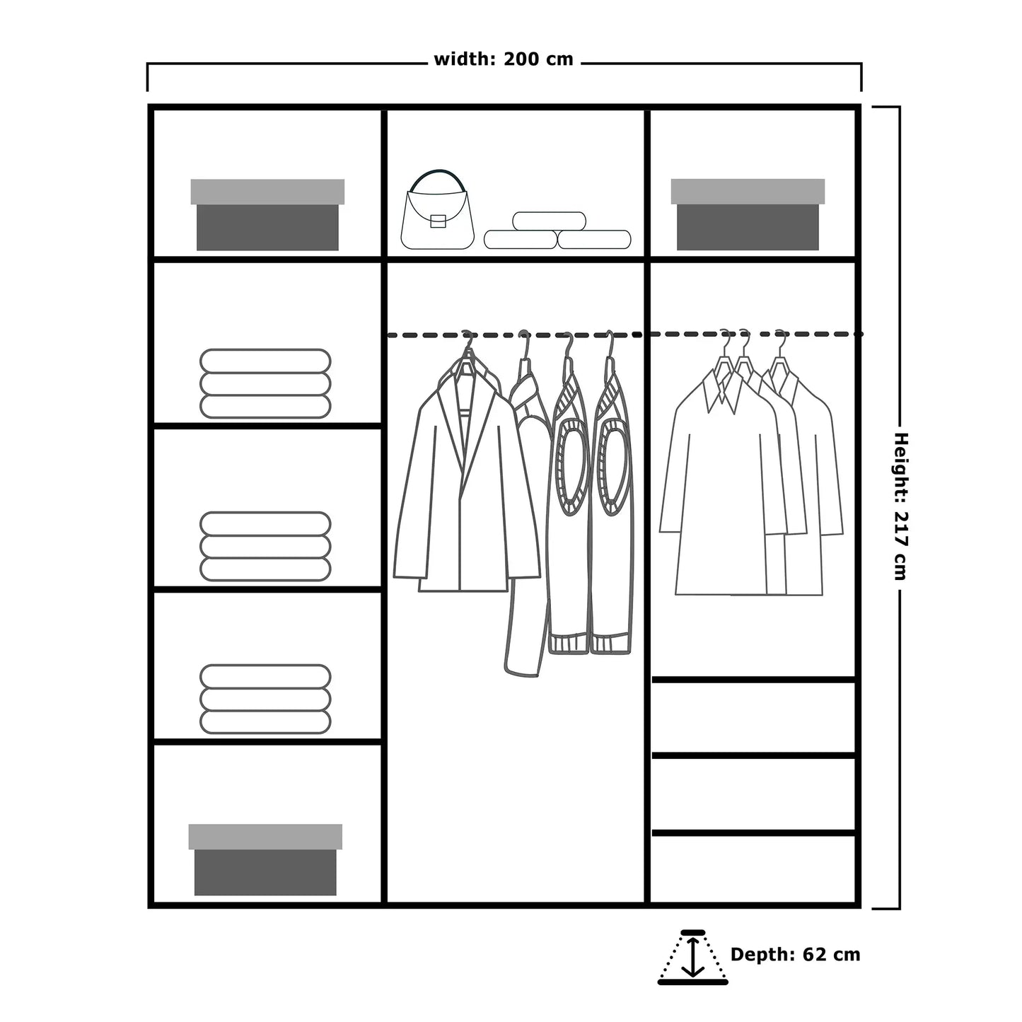 Vikas New High Gloss sliding door Wardrobe