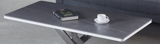 Fabio Italian Ceramic Coffee Table with Marble Top