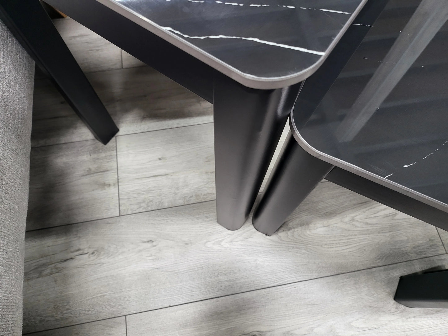 Modernique Ceramic Top Coffee Table with Side Tables (3-Piece Set)