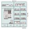 Sycylia Wardrobe - Black, Grey, White