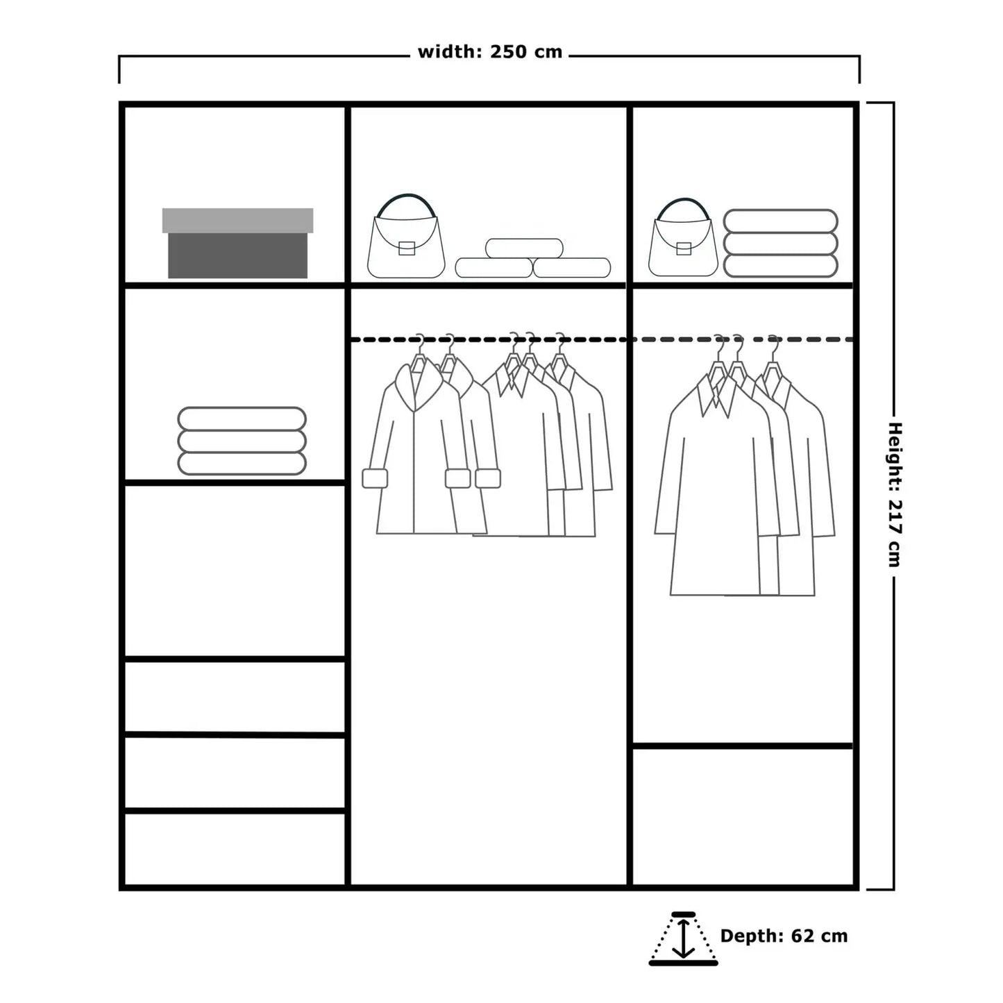 Vikas New High Gloss sliding door Wardrobe