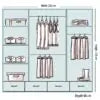 Sycylia Wardrobe - Black, Grey, White
