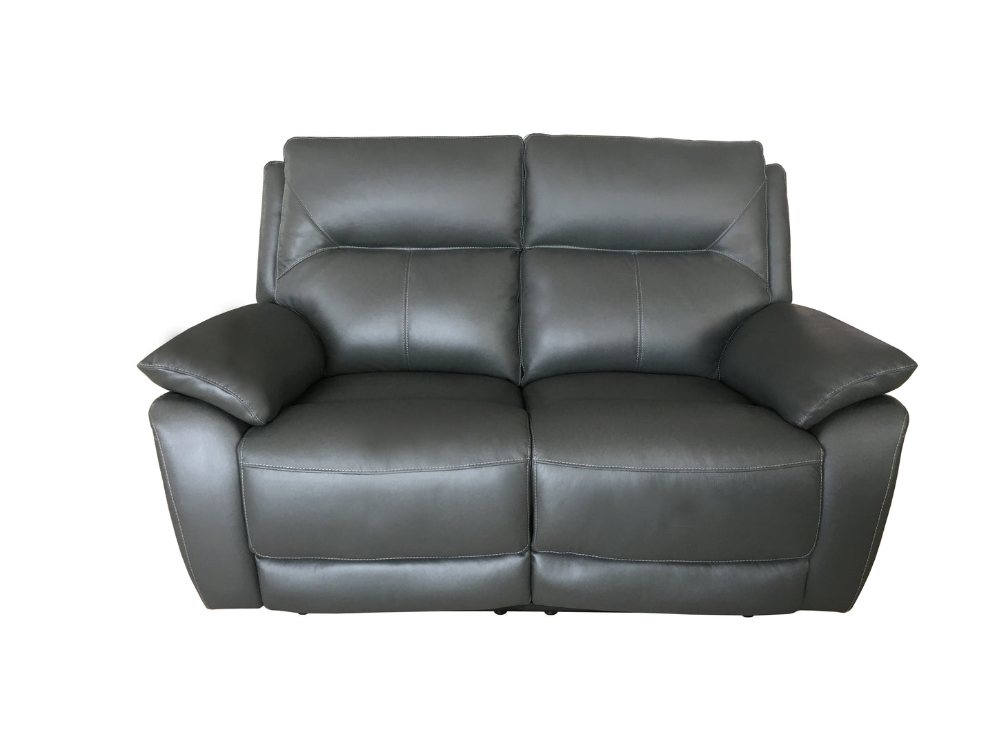 Rimini Leather Recliner Sofa Set - 3 Seater, 2 Seater, Armchair - Dark Grey
