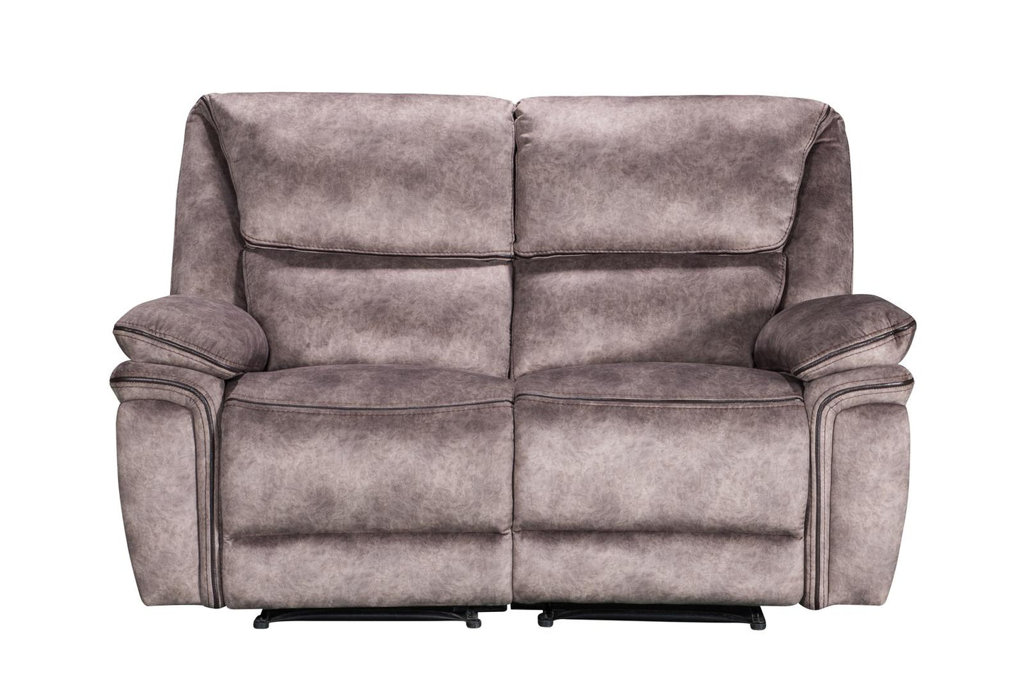 Milano 2-Seater Recliner Sofa - Taupe Fabric