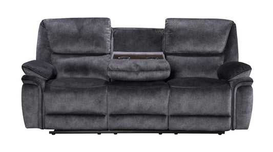 Milano 3-Seater Drop Down Recliner Sofa - Charcoal