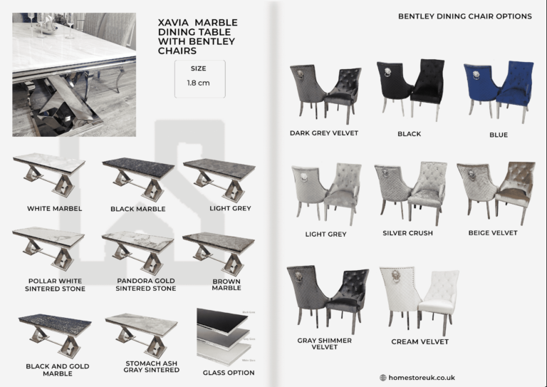 Xavia Dining Table with Bentley Chair’s