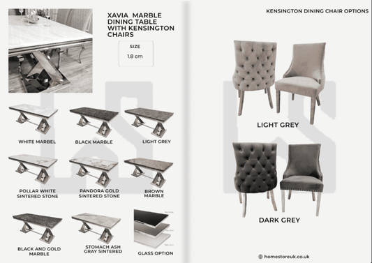 Xavia Dining Table with Kensington Chair’s