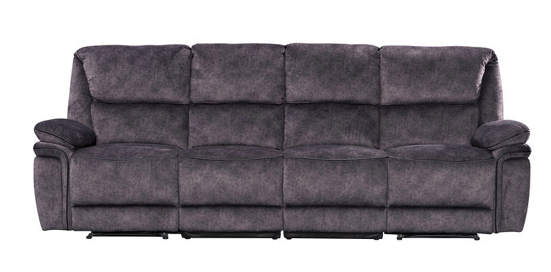 Milano 4-Seater Recliner Sofa - Charcoal