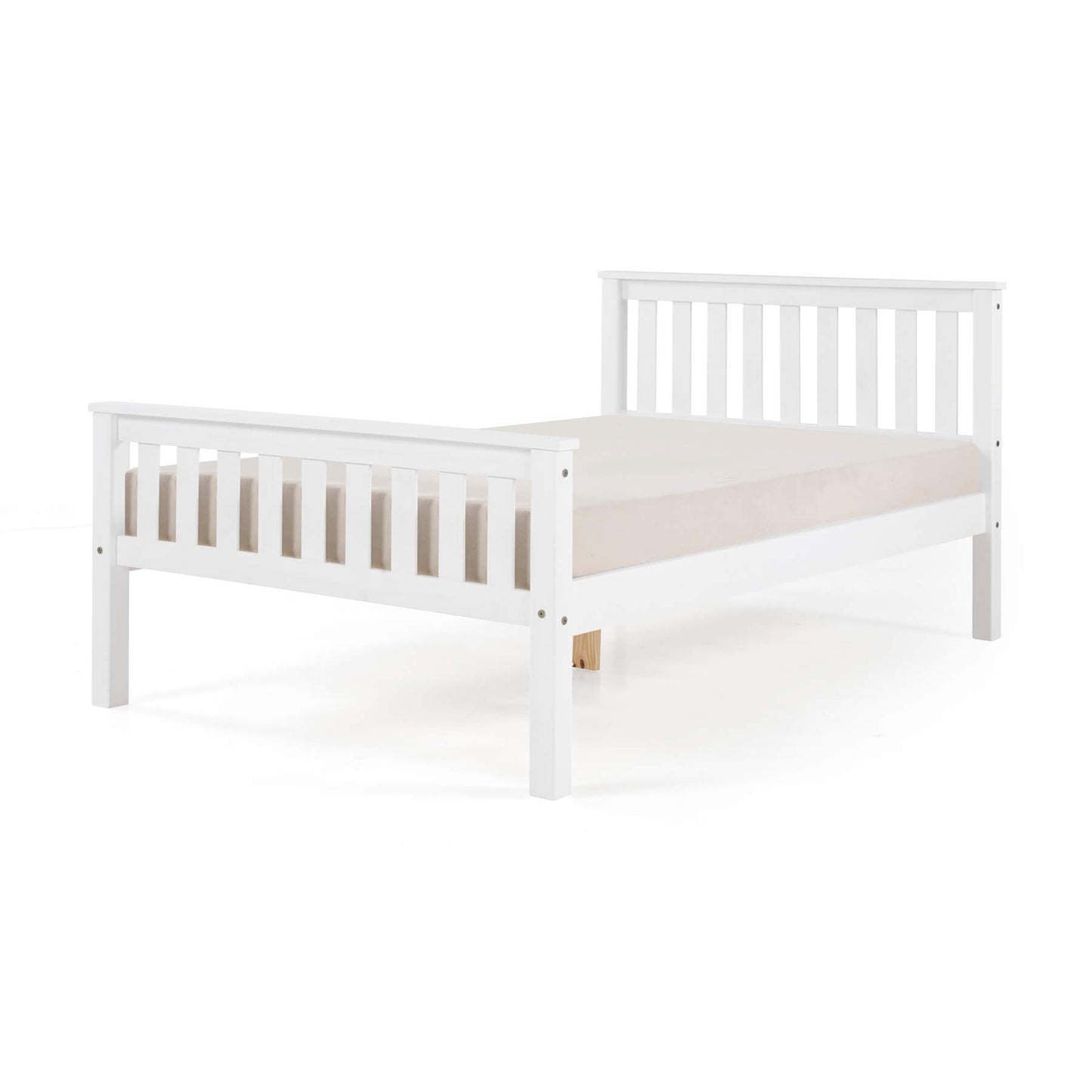 Manila HFE Pine Bed - Single, 4-Foot, Double, King Size - Antique & White