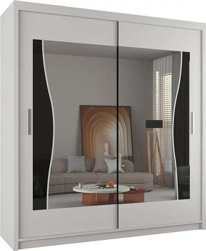 Batumi Wardrobe - Black, White, Grey, Oak - 120cm, 150cm, 180cm, 203cm