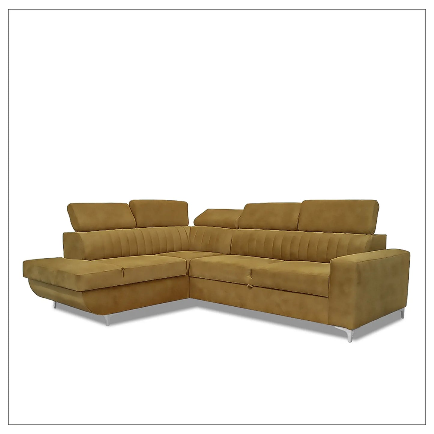 HOUSTON SOFA BED - Black, Blue, Green, Grey, Sky Blue, Camel Brown, Light Pink, Mustard