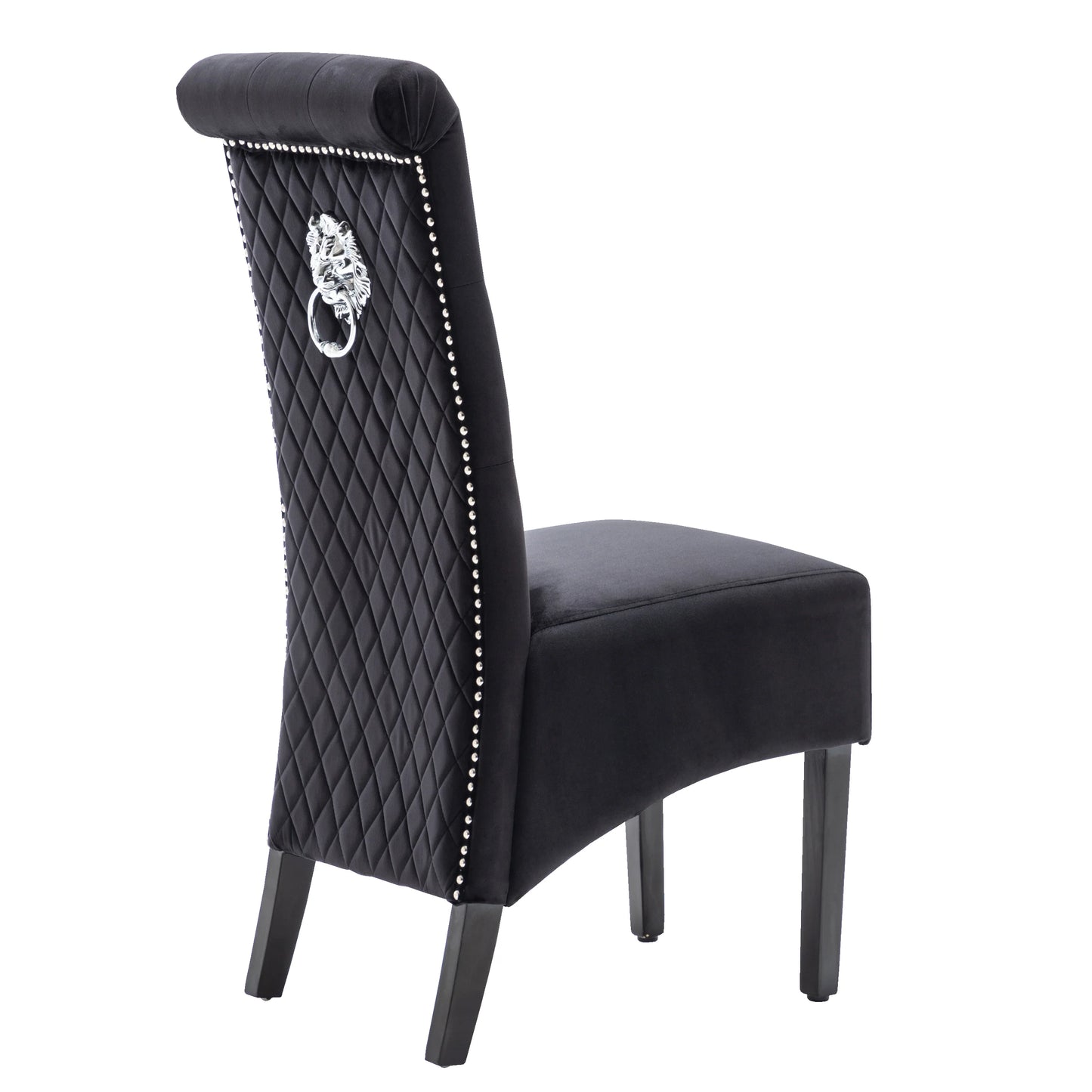 Viola Velvet Upholstered Lion Knockerback Dining Chair