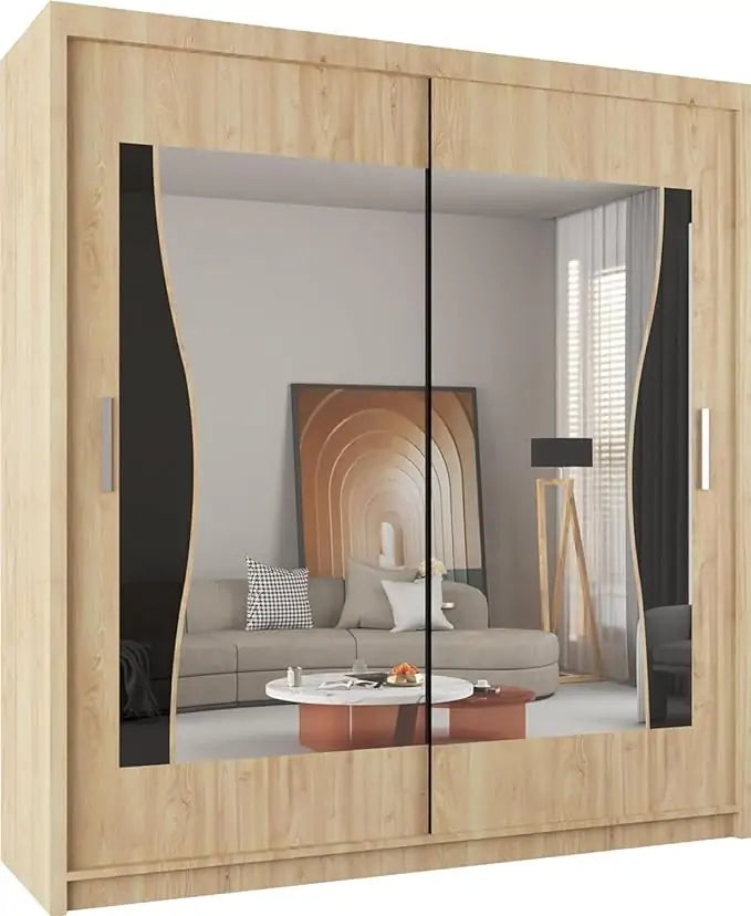 Batumi Wardrobe - Black, White, Grey, Oak - 120cm, 150cm, 180cm, 203cm