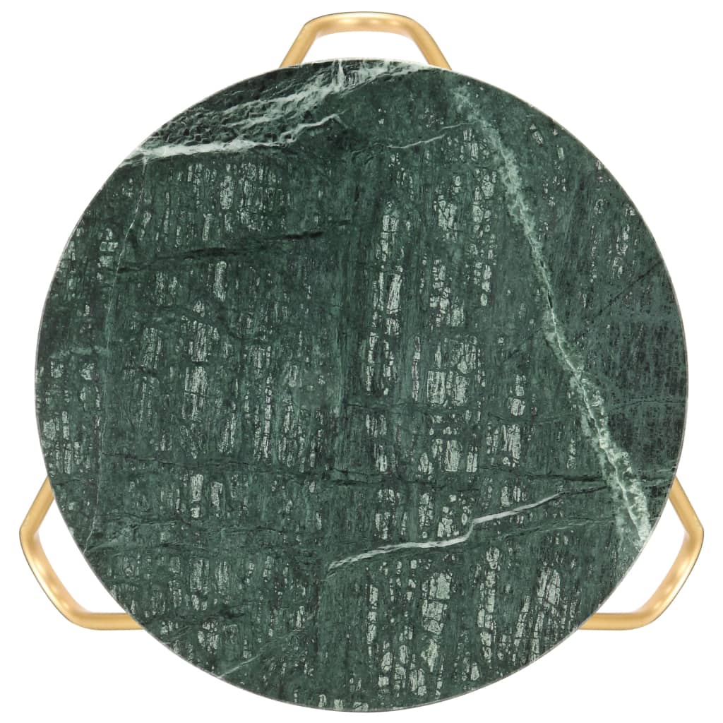Coffee Table Green 40x40x40 cm Real Stone with Marble Texture
