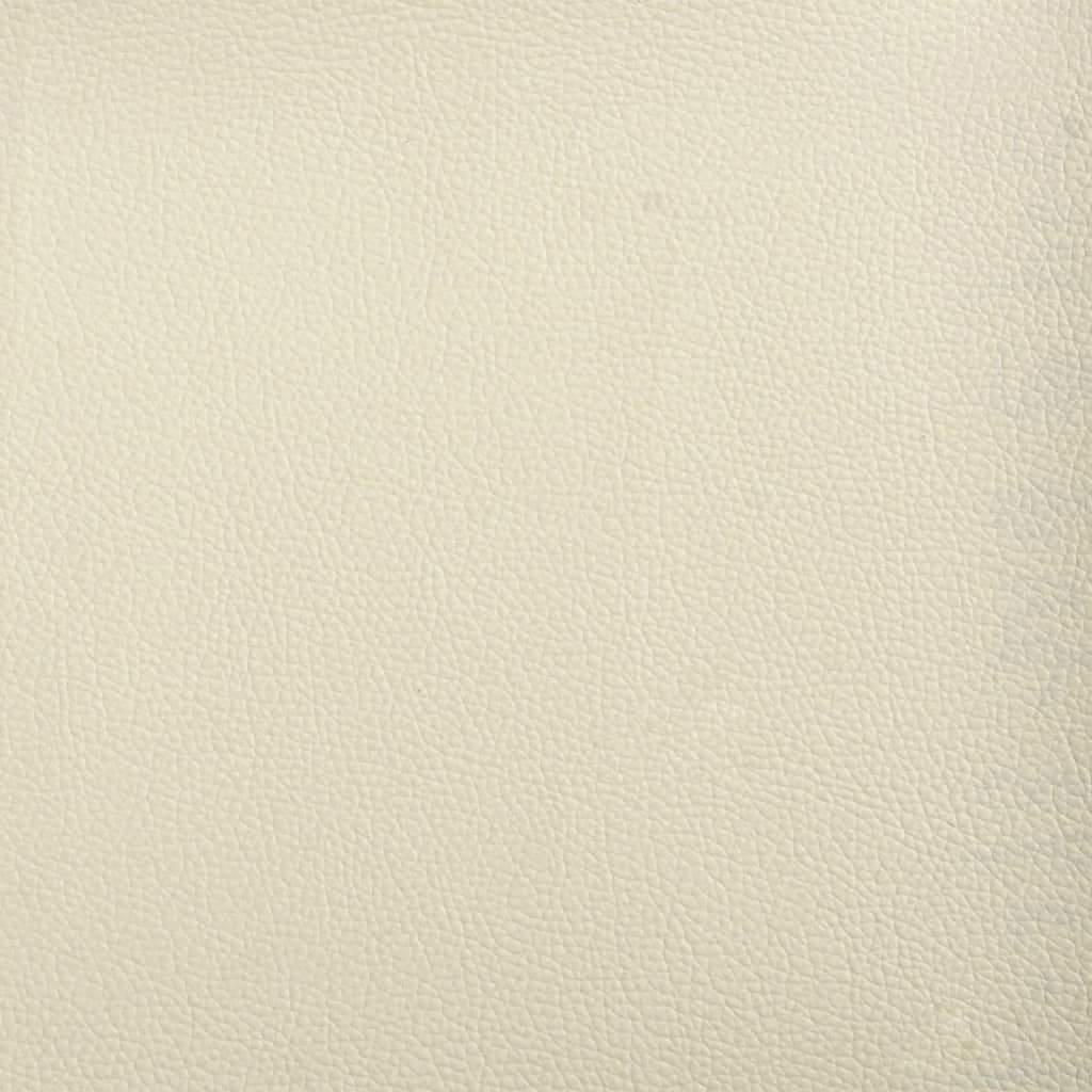2-Seater Sofa Cream 120 cm Faux Leather
