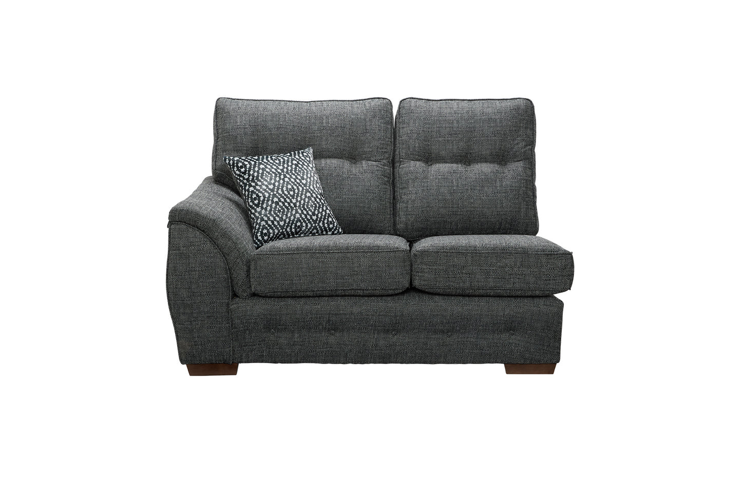 Ashley Compact 2-Seater Sofa with Single Arm - Grey Weave