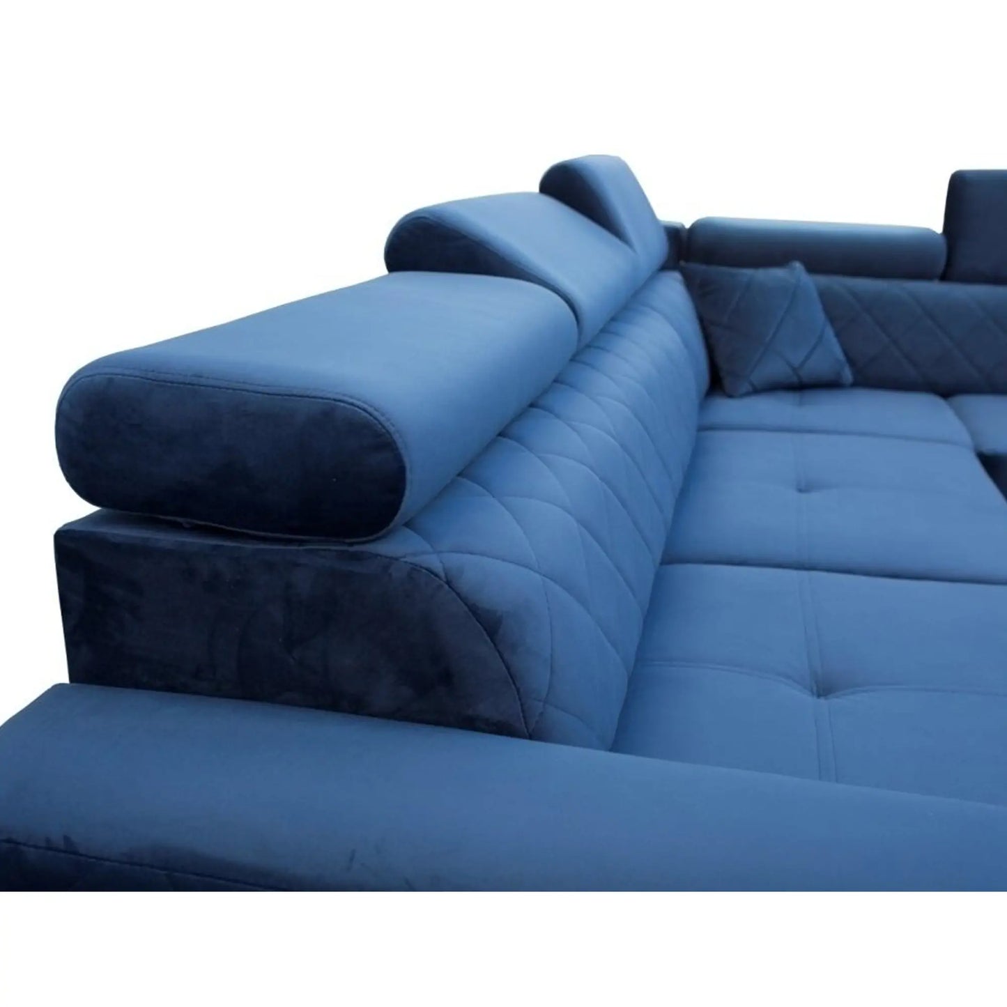 GLOSS CORNER SOFA BED - Black, Blue, Grey, Mustard, Silver, Steel