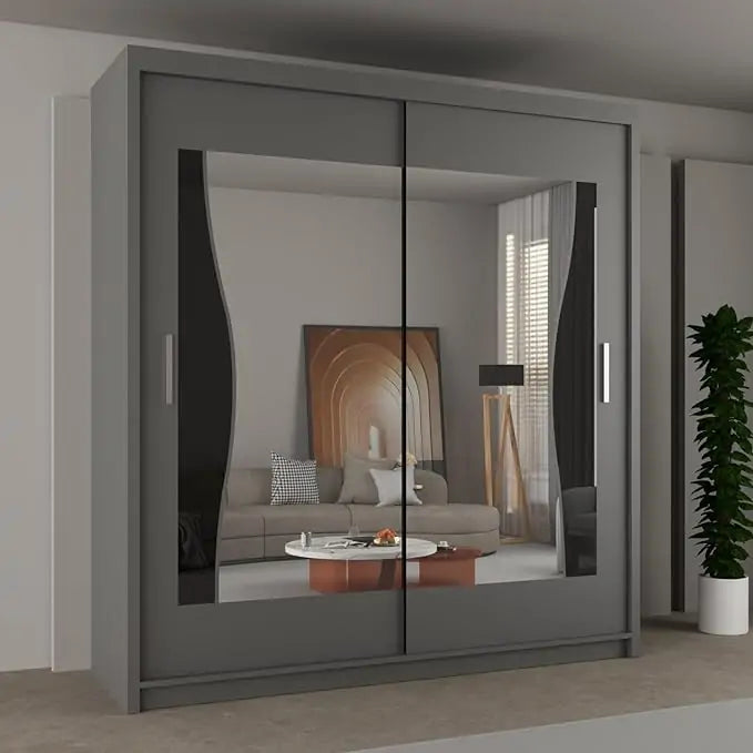 Batumi Wardrobe - Black, White, Grey, Oak - 120cm, 150cm, 180cm, 203cm