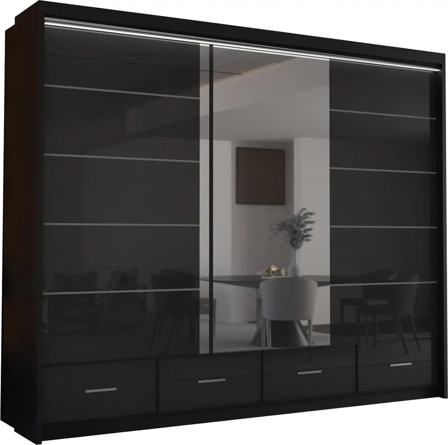 Sycylia Wardrobe - Black, Grey, White