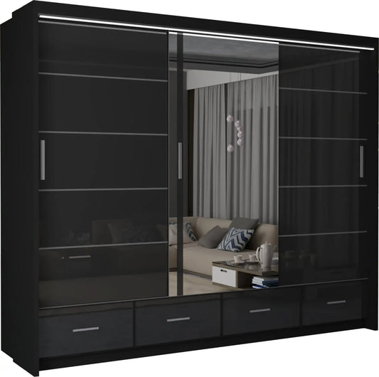 Sycylia High Gloss Sliding Door Wardrobe New Branding