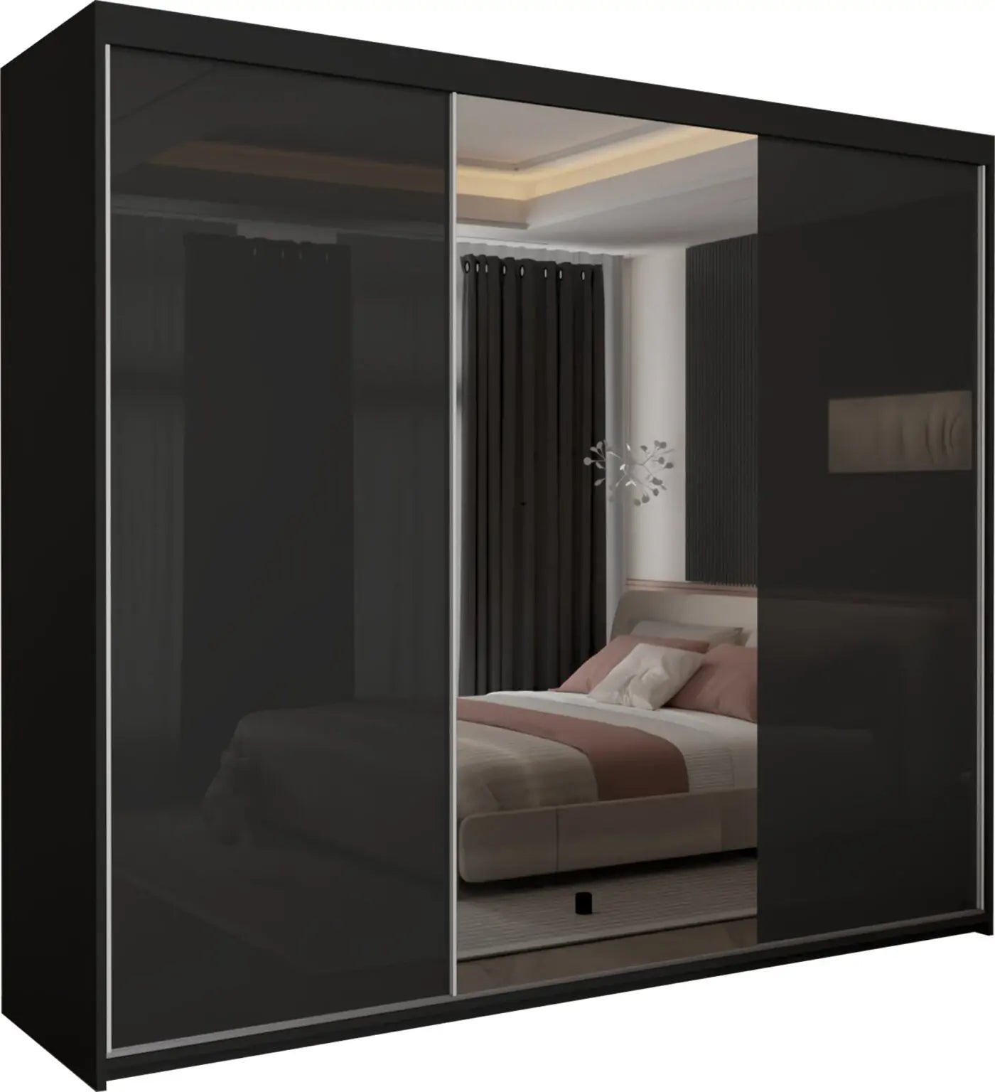 Vikas New High Gloss sliding door Wardrobe