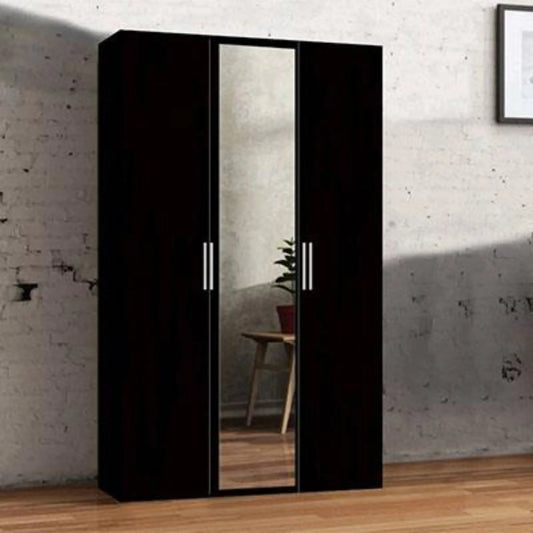 Bobby 3 Door Wardrobe - Black, White, Oak - 120cm