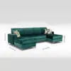 BORYS SOFA BED -Green, Grey, Navy