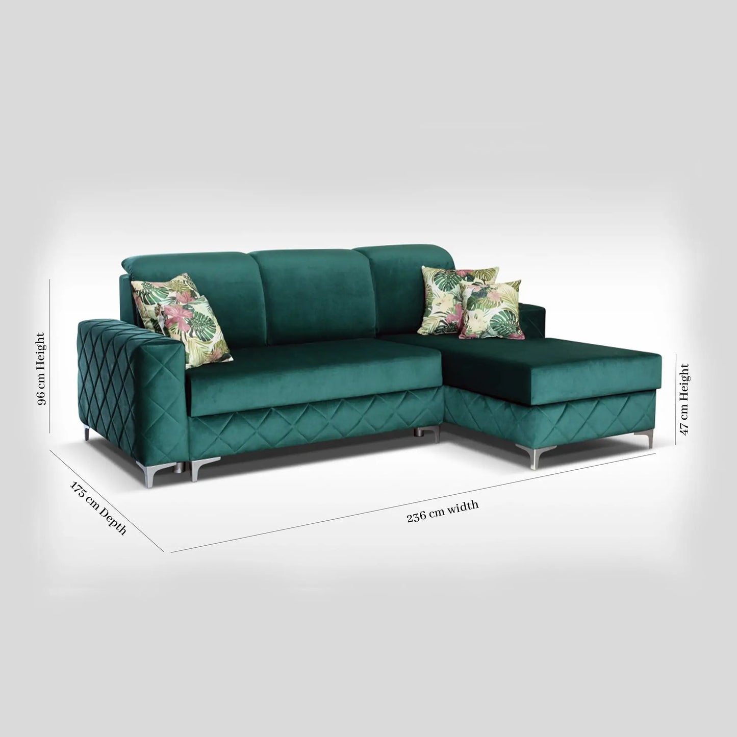 BORYS SOFA BED -Green, Grey, Navy