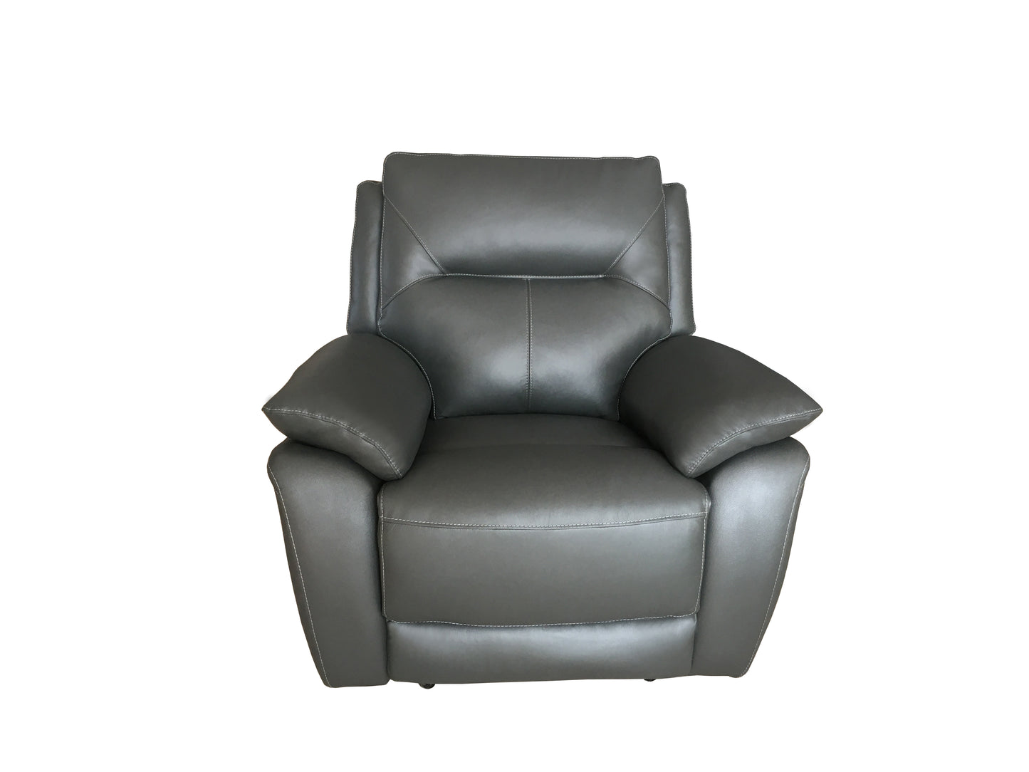 Rimini Leather Recliner Sofa Set - 3 Seater, 2 Seater, Armchair - Dark Grey