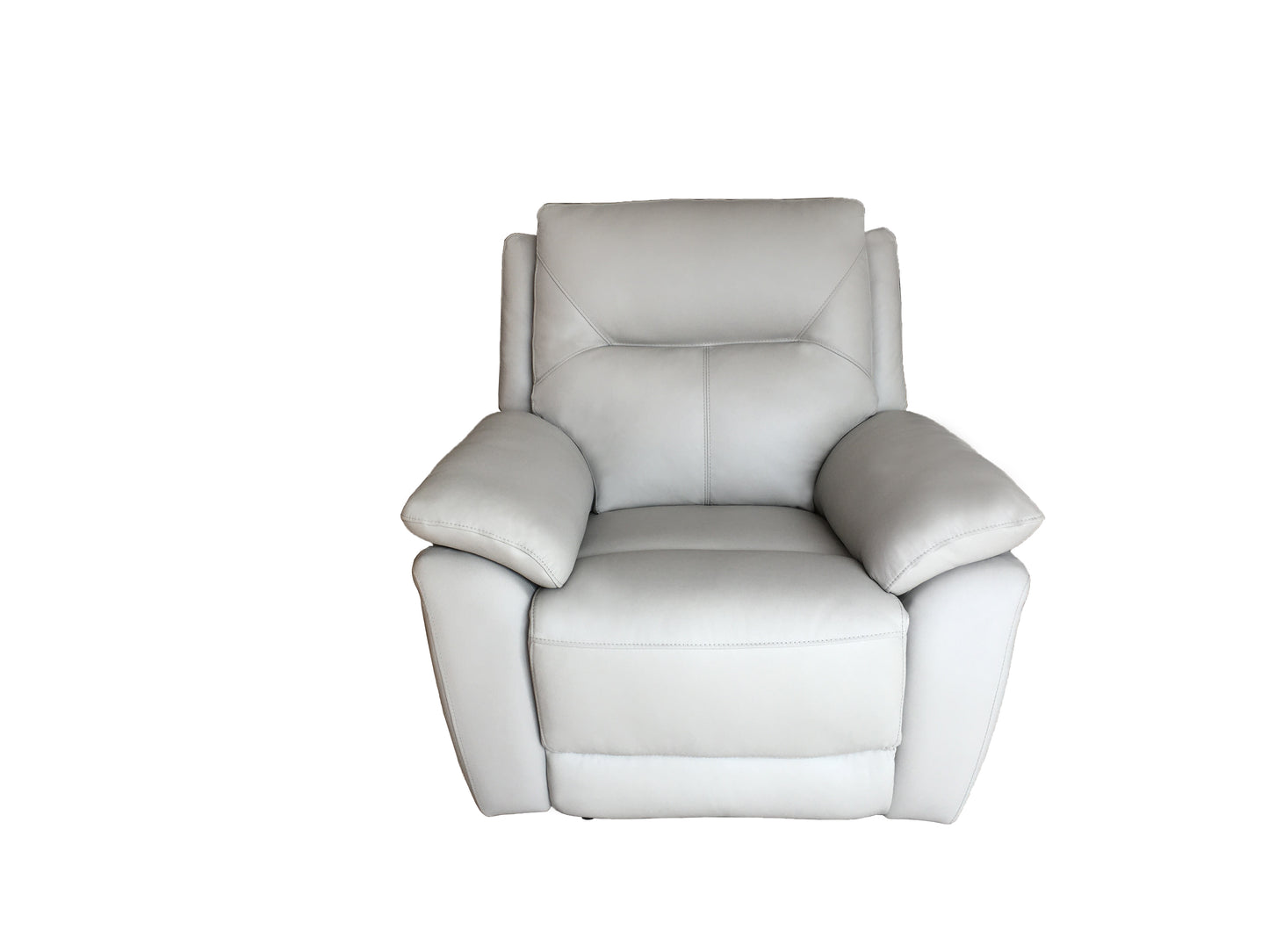 Rimini Leather Recliner Armchair - Putty - 1 Seater