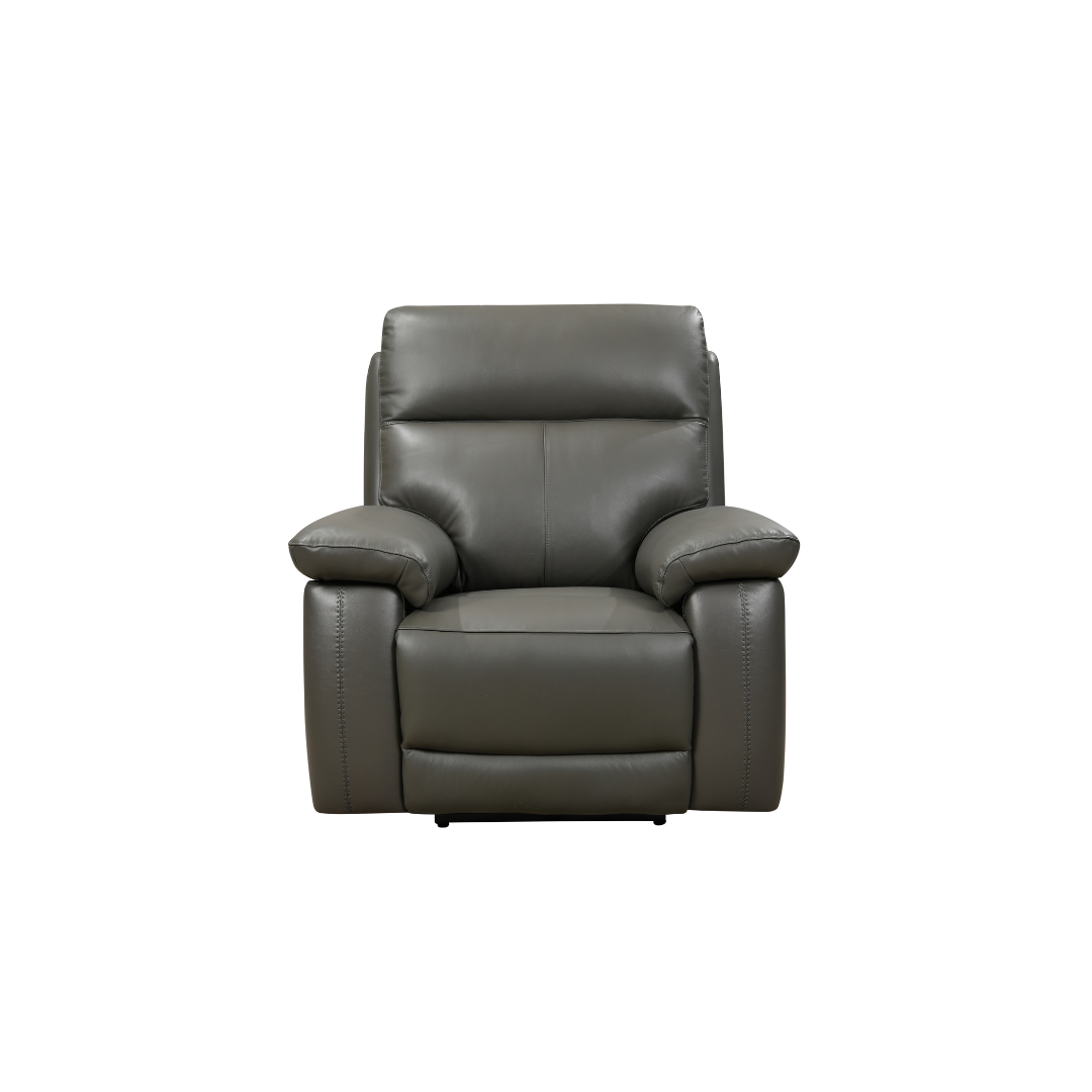 Brooklyn Grey Faux Leather Electric Recliner Chair