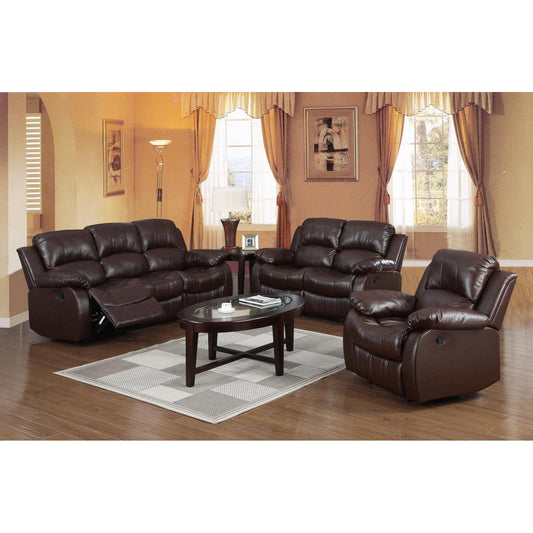 Carlino Recliner Full Bonded Leather - 1, 2 & 3 Seater- Black, Brown