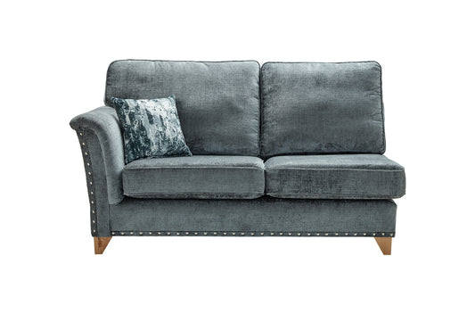 Carrington Grey Fabric Corner Sofa & Footstool