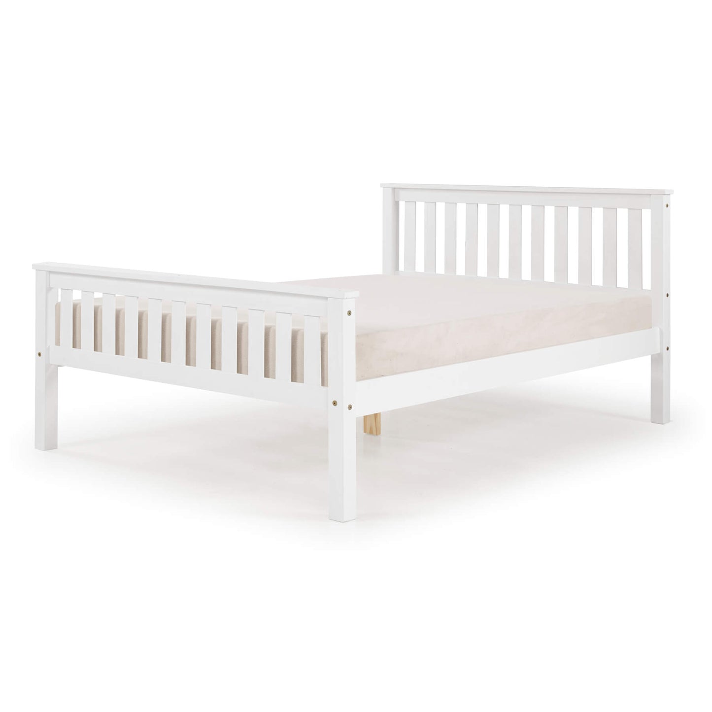 Manila HFE Pine Bed - Single, 4-Foot, Double, King Size - Antique & White