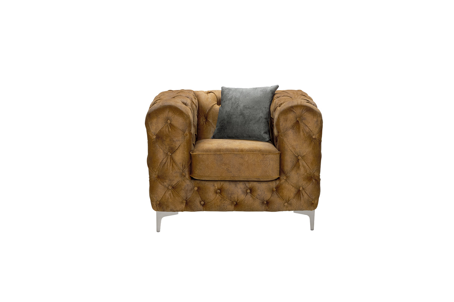Dakota Button-Tufted Sofa & Armchair Set (3+1+1)