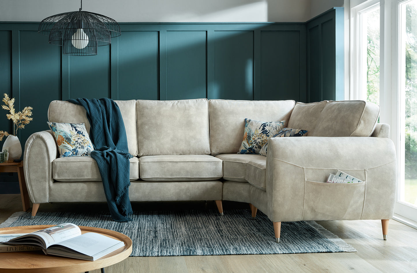 Denver Corner Sofa with Side Storage Pocket