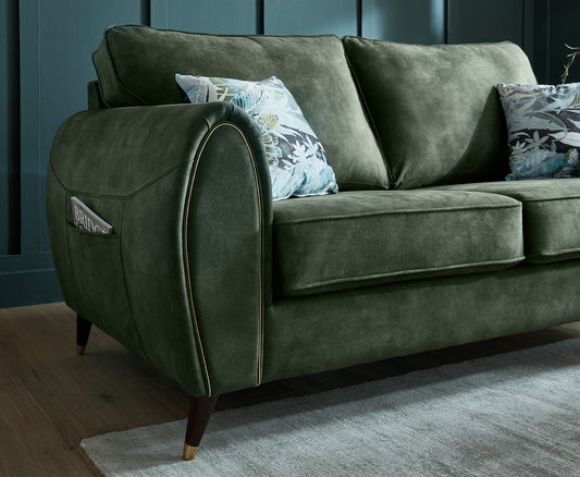 Denver 3-Seater Sofa & Armchair with Storage Pockets