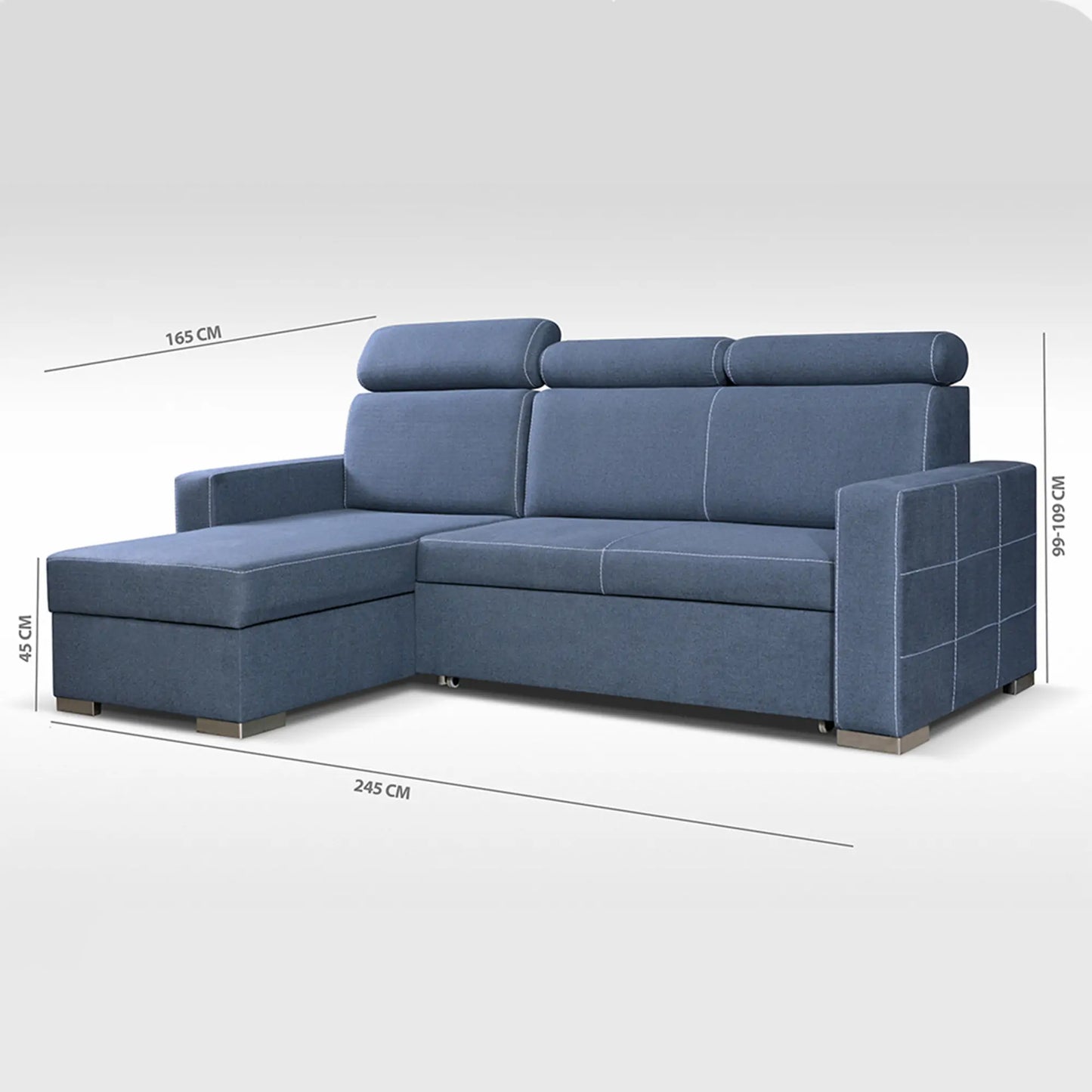 HOLLI SOFA BED - Black, Blue, Green, Grey