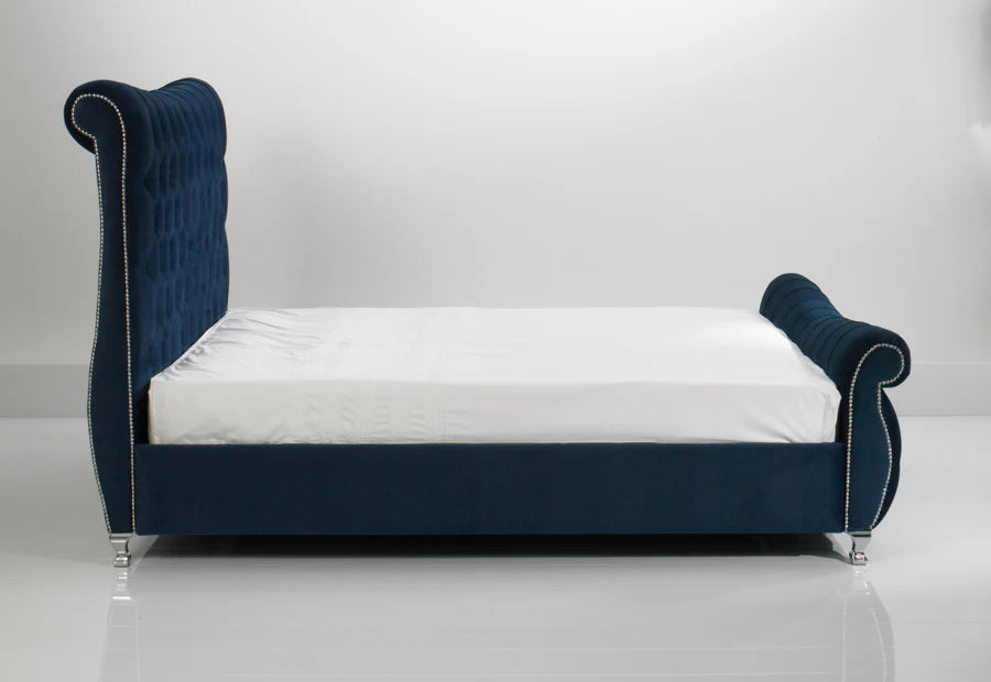 Elizabeth Tufted Velvet Bed - Storage/Non-Storage