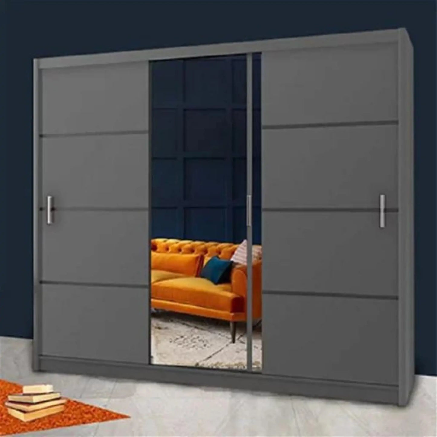 Vision Wardrobe - Black, Gray, White - 250cm