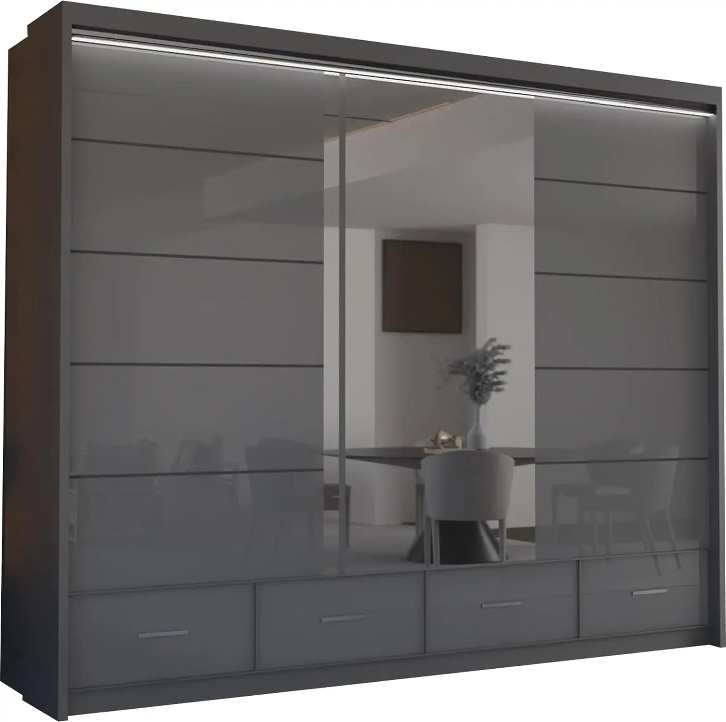 Sycylia Wardrobe - Black, Grey, White