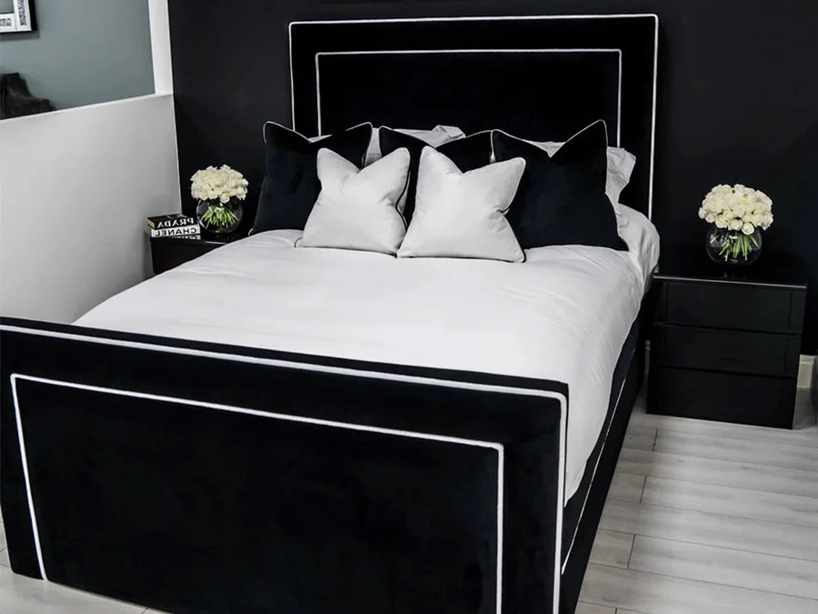 HamptonVelvet Bed - Storage/Non-Storage