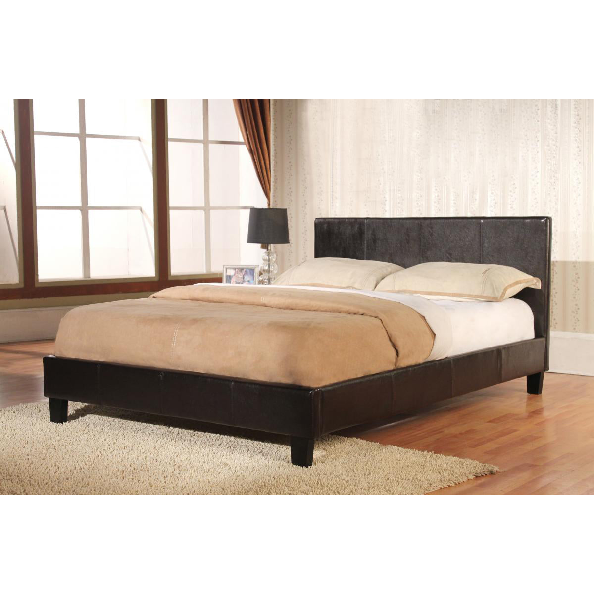 Haven PU Bed - 4 Foot - Black, Brown, White