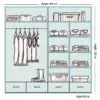 Sycylia Wardrobe - Black, Grey, White