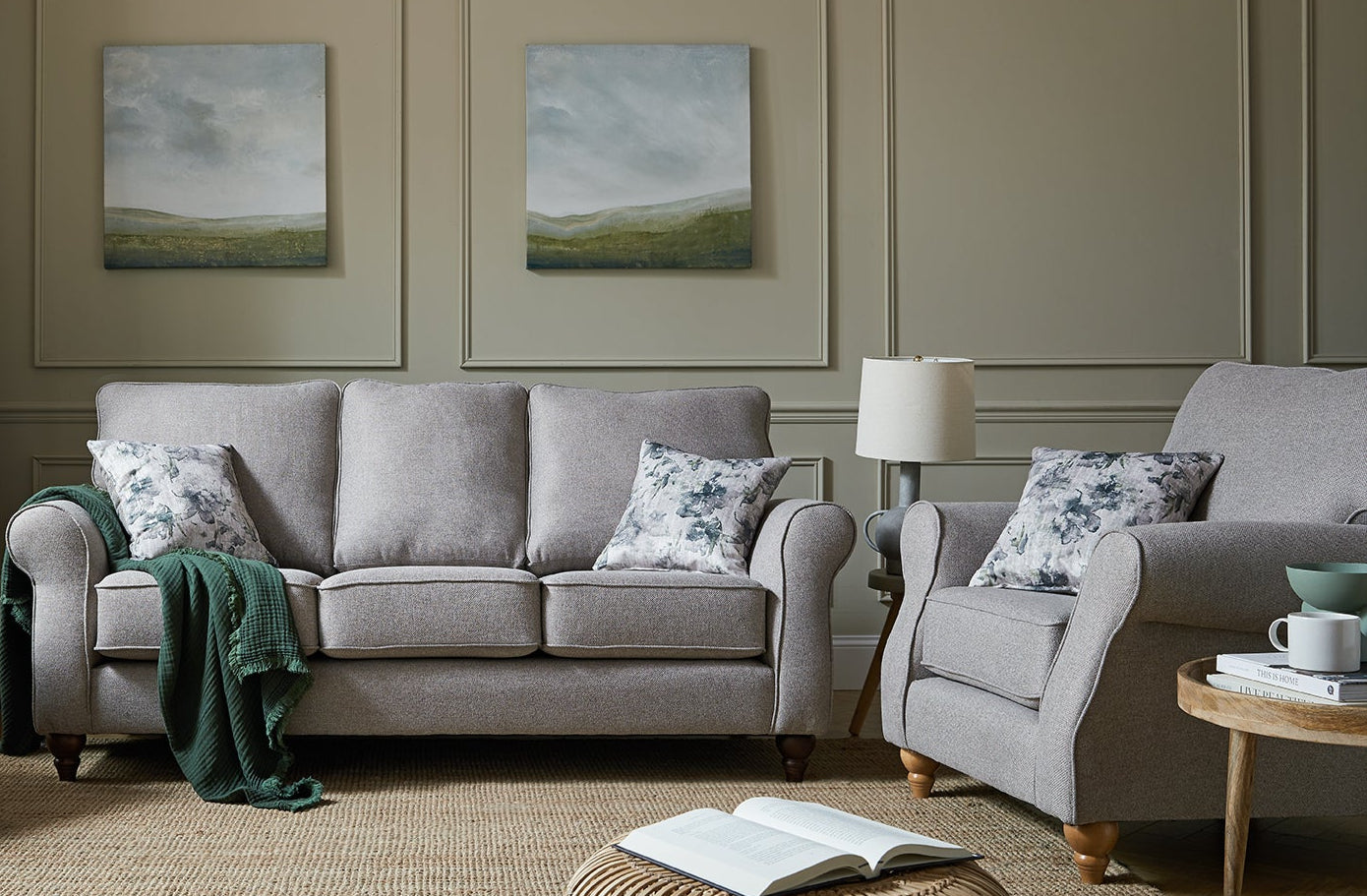 Heritage 3-Seater Sofa & Armchair Set