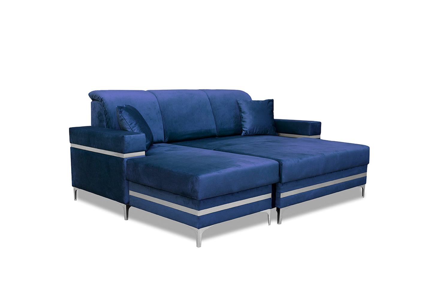 Florence Grey Gold Corner Sofa Bed - Black/Gold, Green&Gold, Grey&Gold, Blue/gold