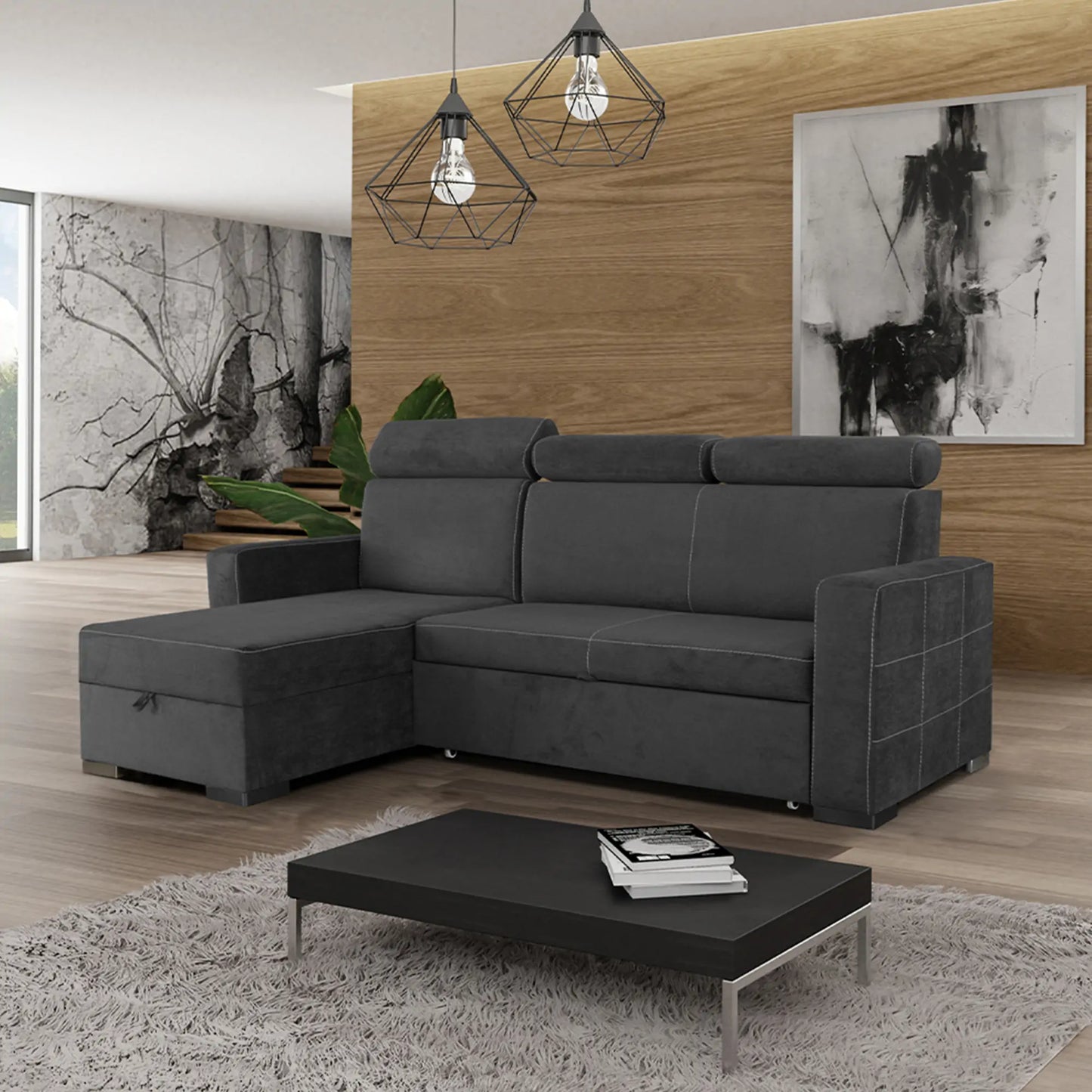 HOLLI SOFA BED - Black, Blue, Green, Grey