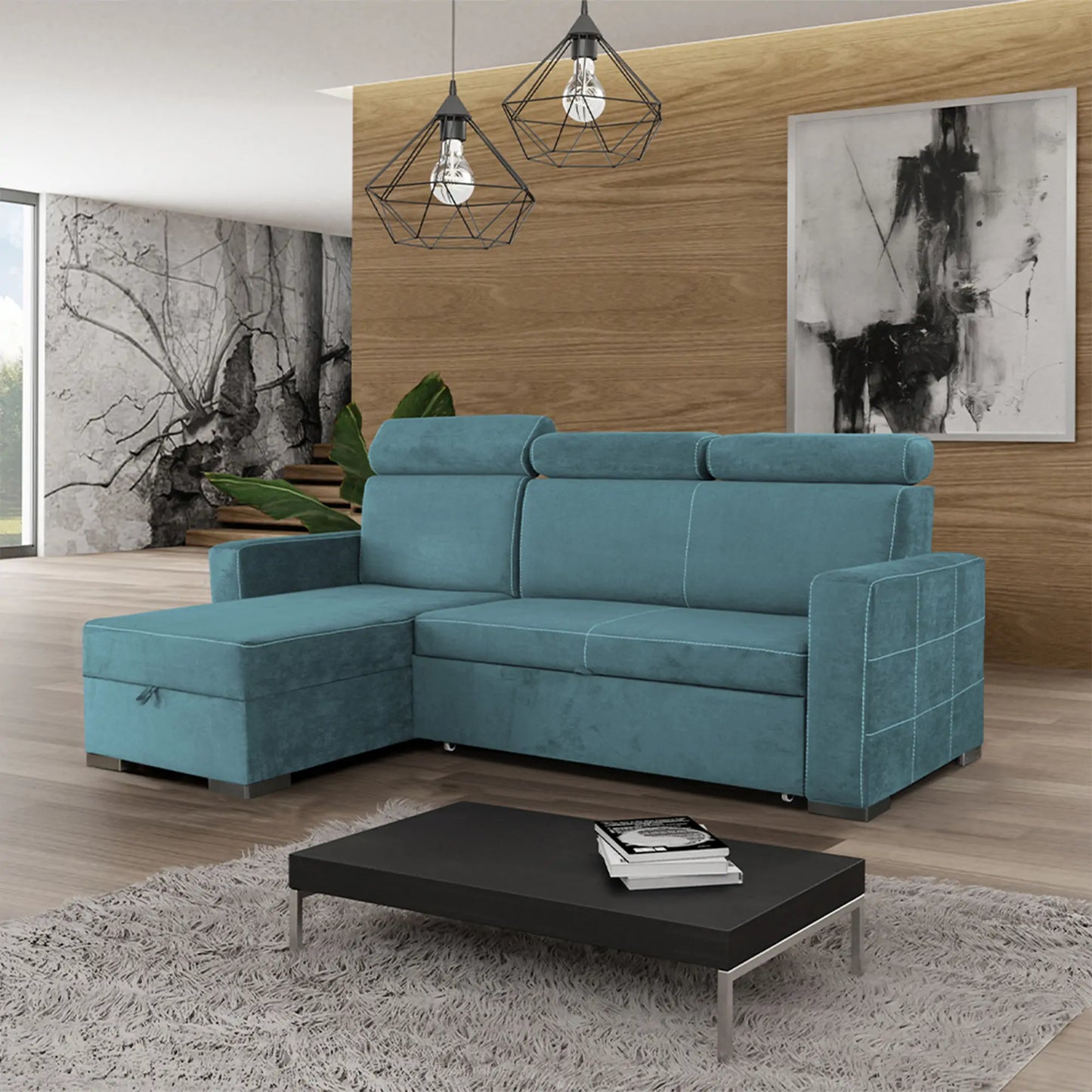 HOLLI SOFA BED - Black, Blue, Green, Grey